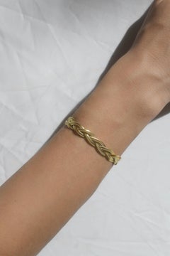 Bracelet Braid Liquid Minimal Snake Chain 18 Karat Gold-Plated Silver Greek