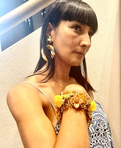 Armband von Kalinger Paris, mit vielen aufgesetzten Motiven, 1980er Jahre