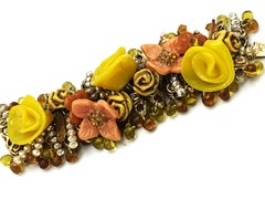 Bracelet by Kalinger Paris, with many attached motifs, 1980s