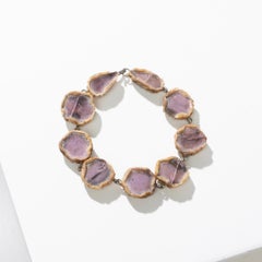 Bracelet de Line Vautrin - Talosel beige incrusté de miroirs violets