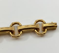 Bracciale En or 18 Carats "Bambou", Maillons Articulés, Vers 1960 / 1980