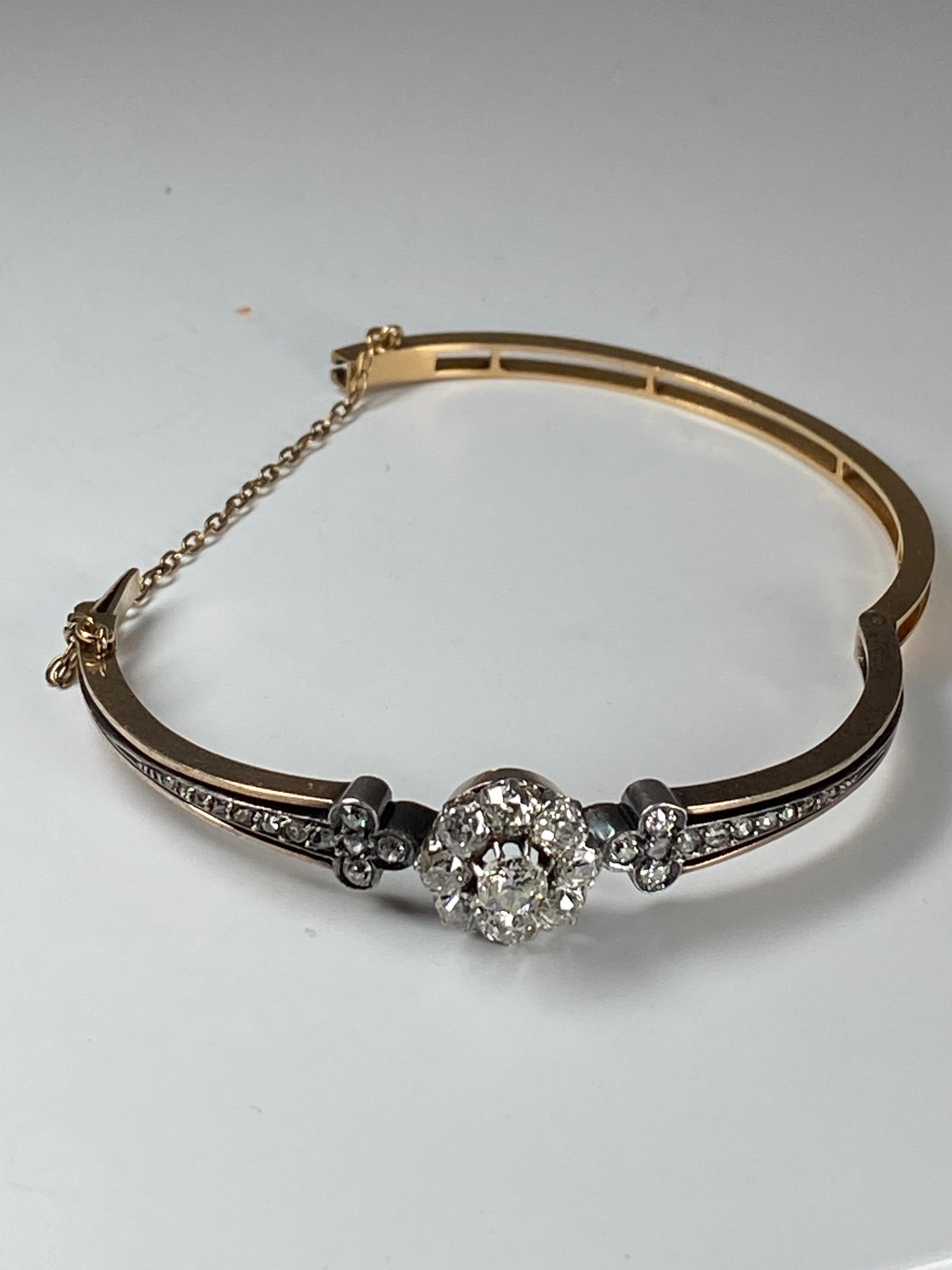 Bracelet En or 18 Carats En Diamants, Travail Français, Époque Napoléon III For Sale 5