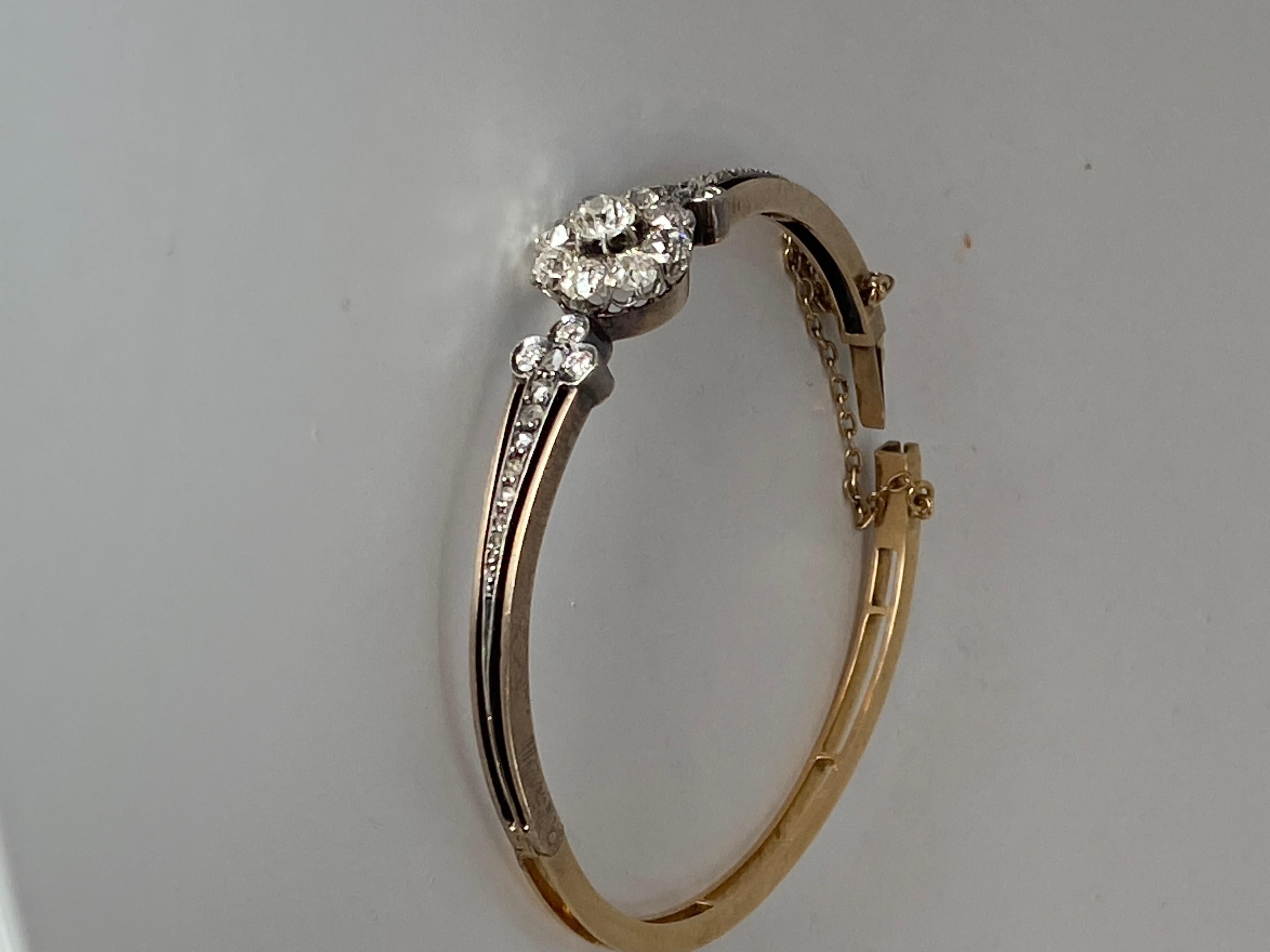 Bracelet En or 18 Carats En Diamants, Travail Français, Époque Napoléon III For Sale 6