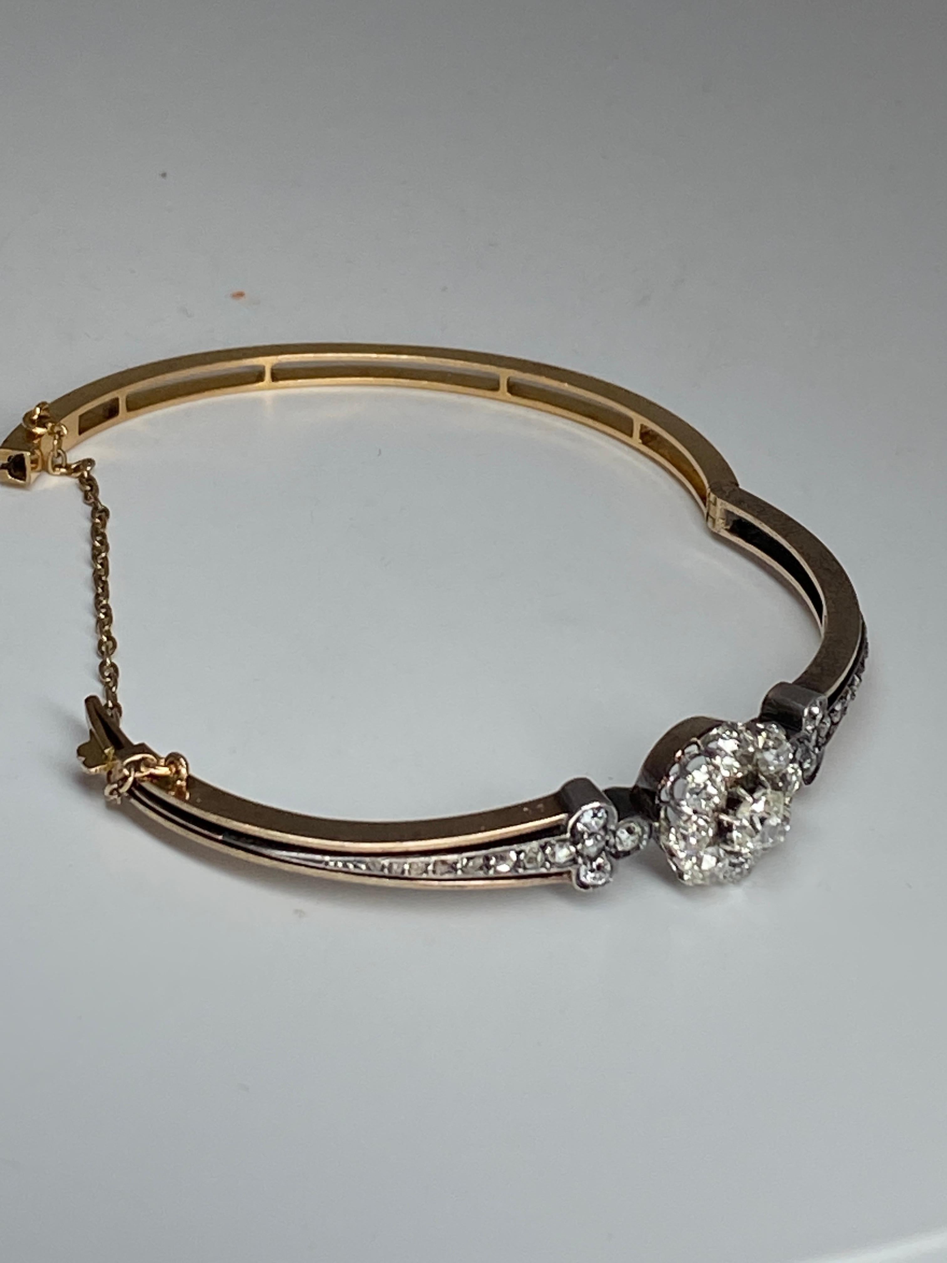 Bracelet En or 18 Carats En Diamants, Travail Français, Époque Napoléon III For Sale 7