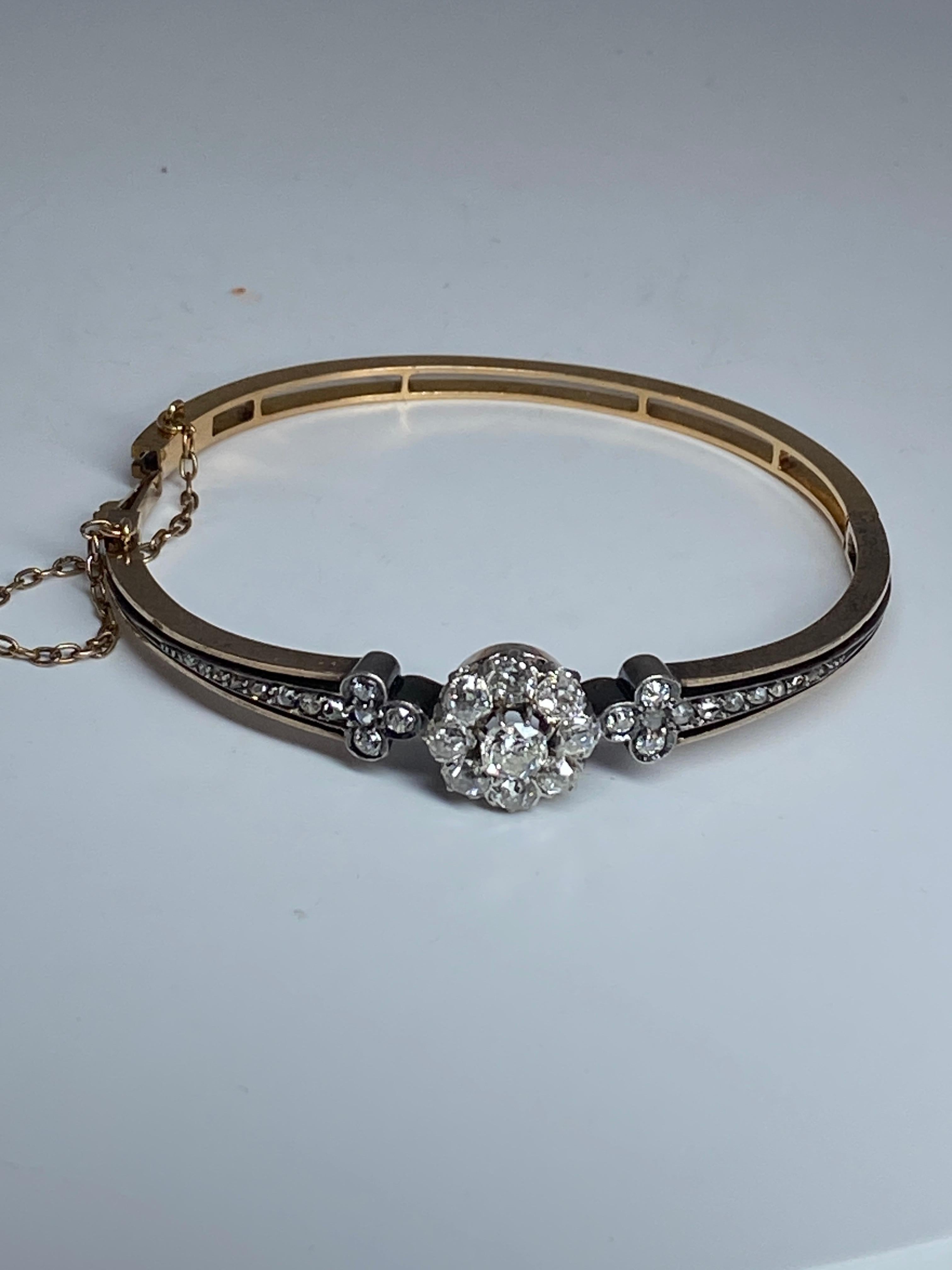 Bracelet En or 18 Carats En Diamants, Travail Français, Époque Napoléon III For Sale 8