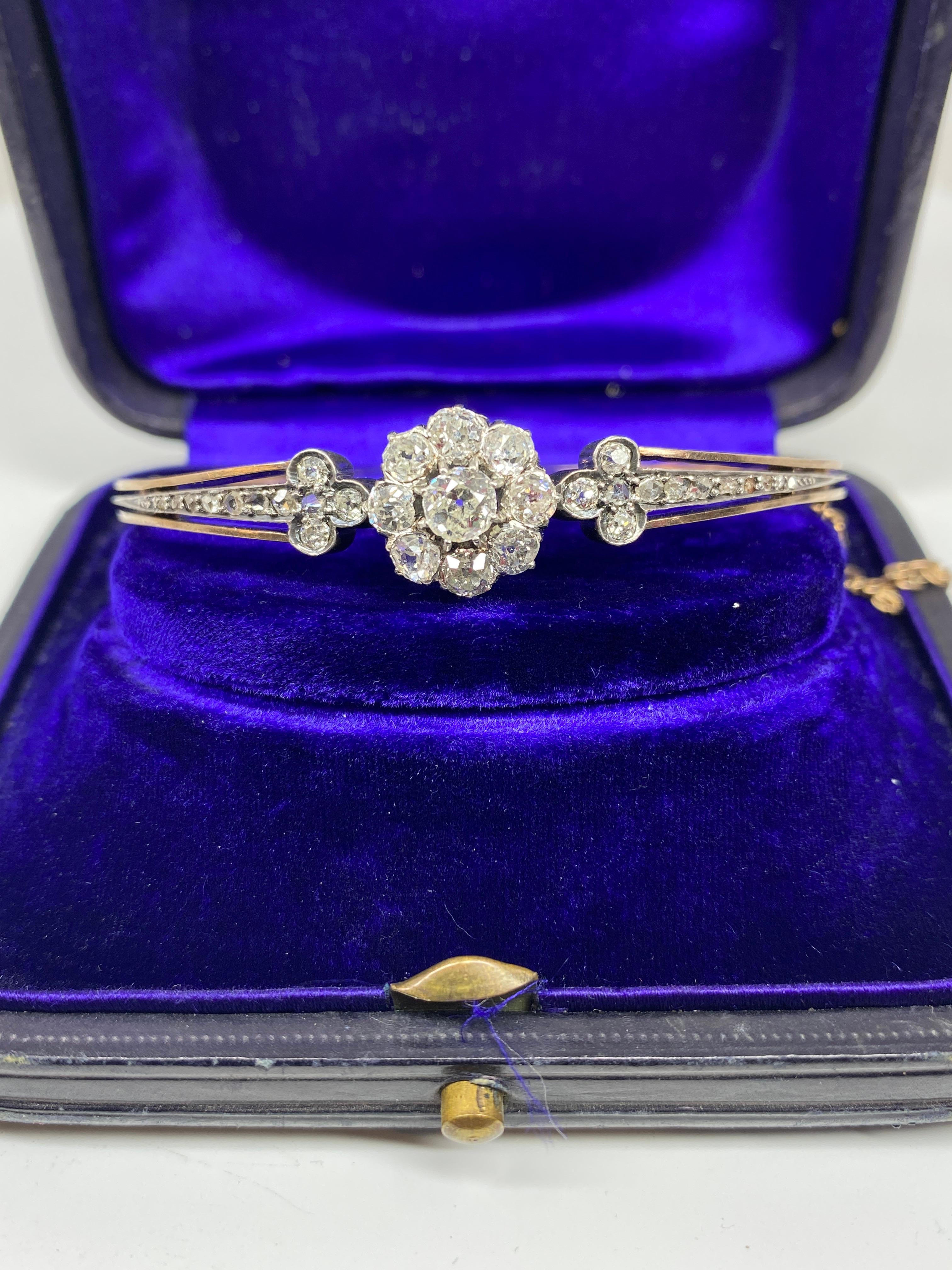 Bracelet En or 18 Carats En Diamants, Travail Français, Époque Napoléon III For Sale 9