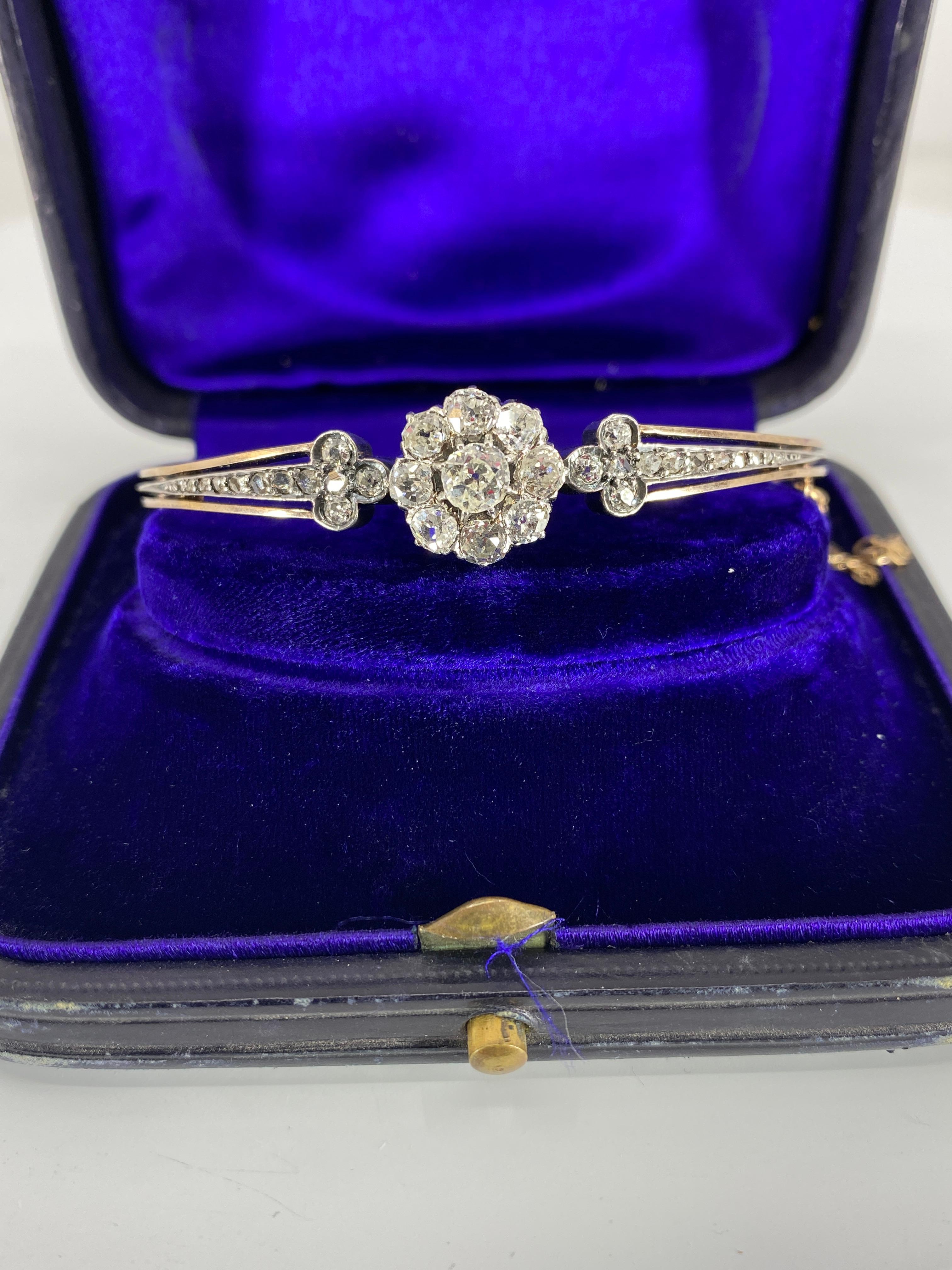 Bracelet En or 18 Carats En Diamants, Travail Français, Époque Napoléon III For Sale 10