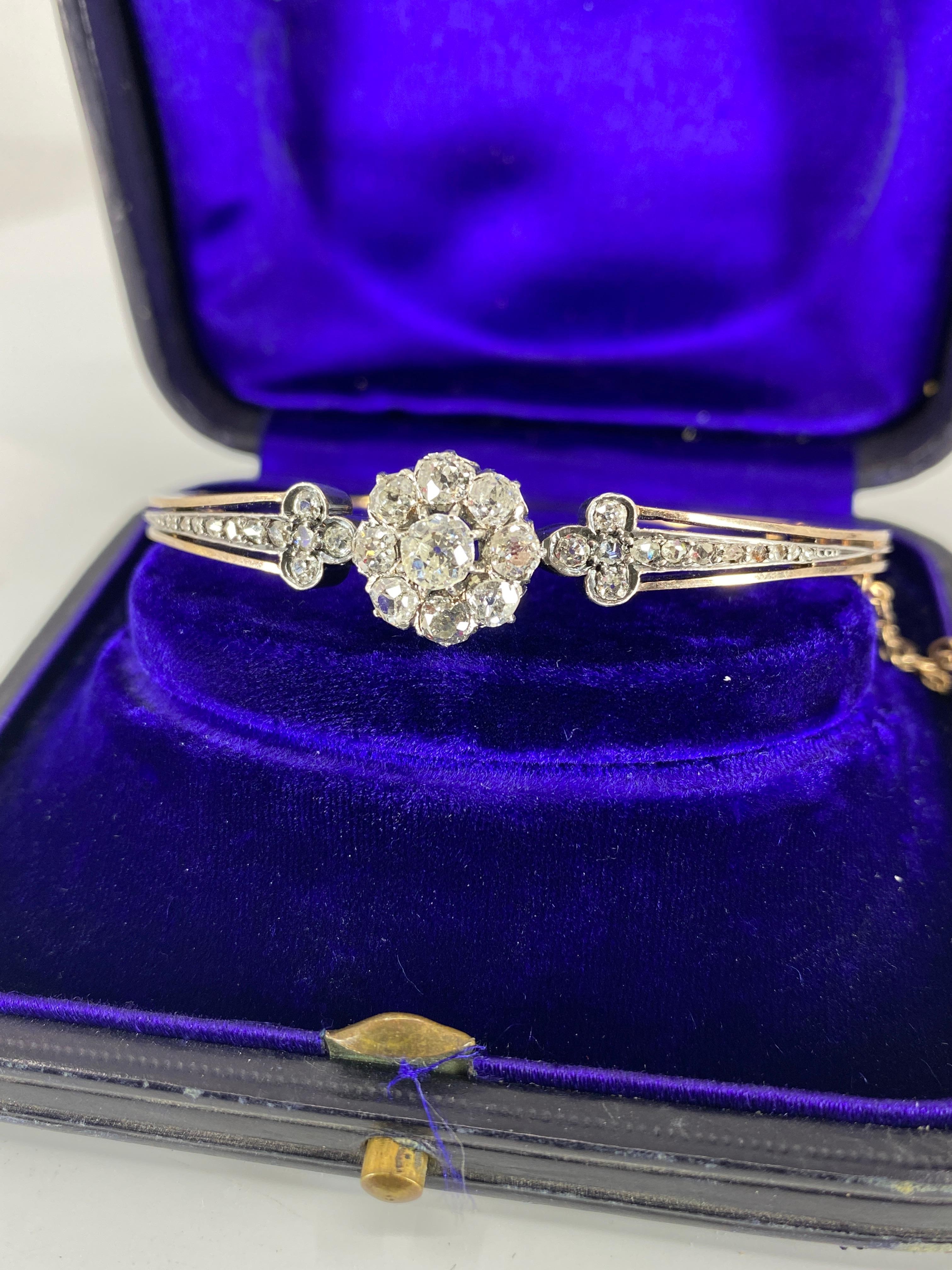 Bracelet En or 18 Carats En Diamants, Travail Français, Époque Napoléon III For Sale 11