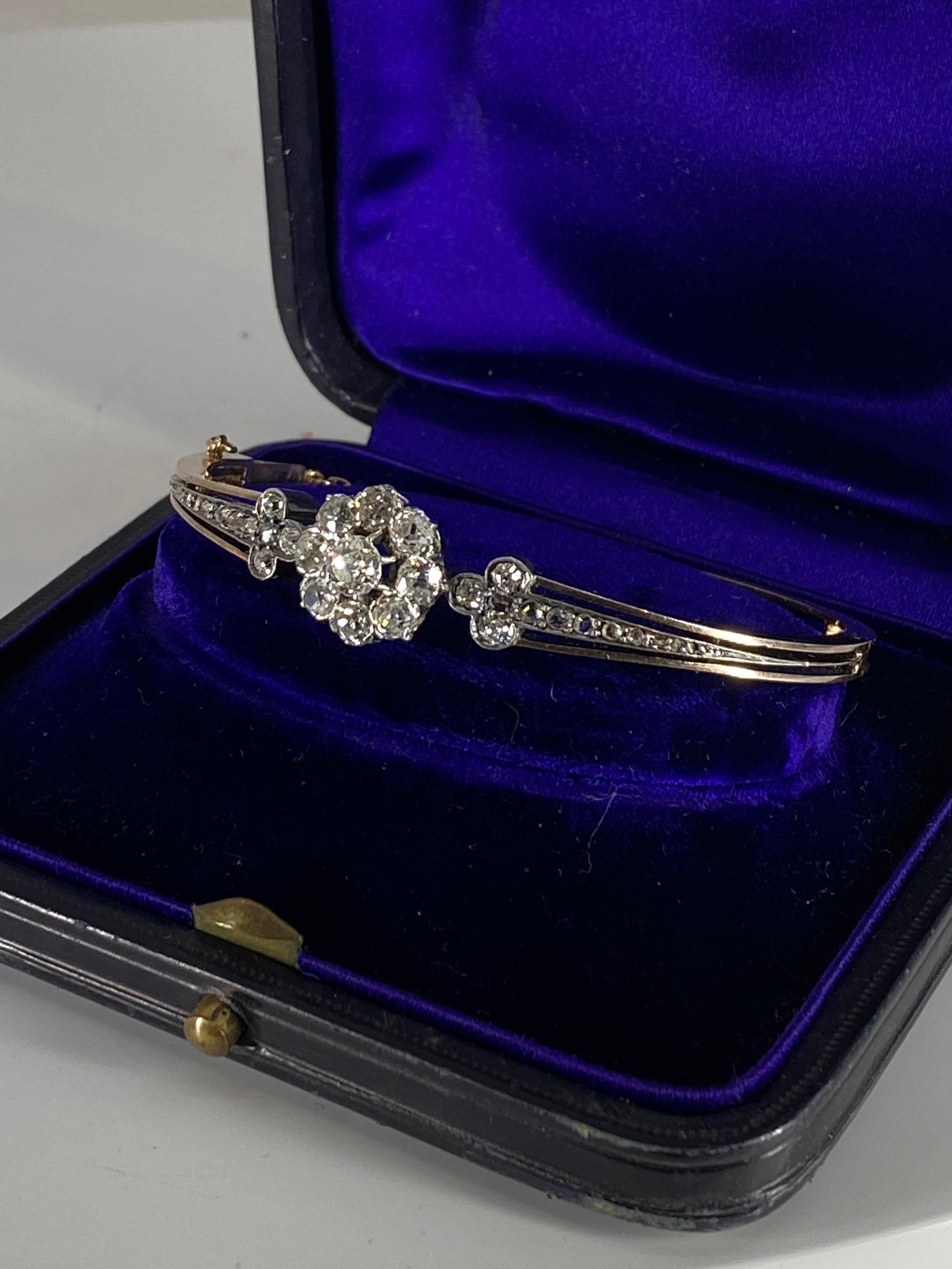 Napoleon III Bracelet En or 18 Carats En Diamants, Travail Français, Époque Napoléon III For Sale