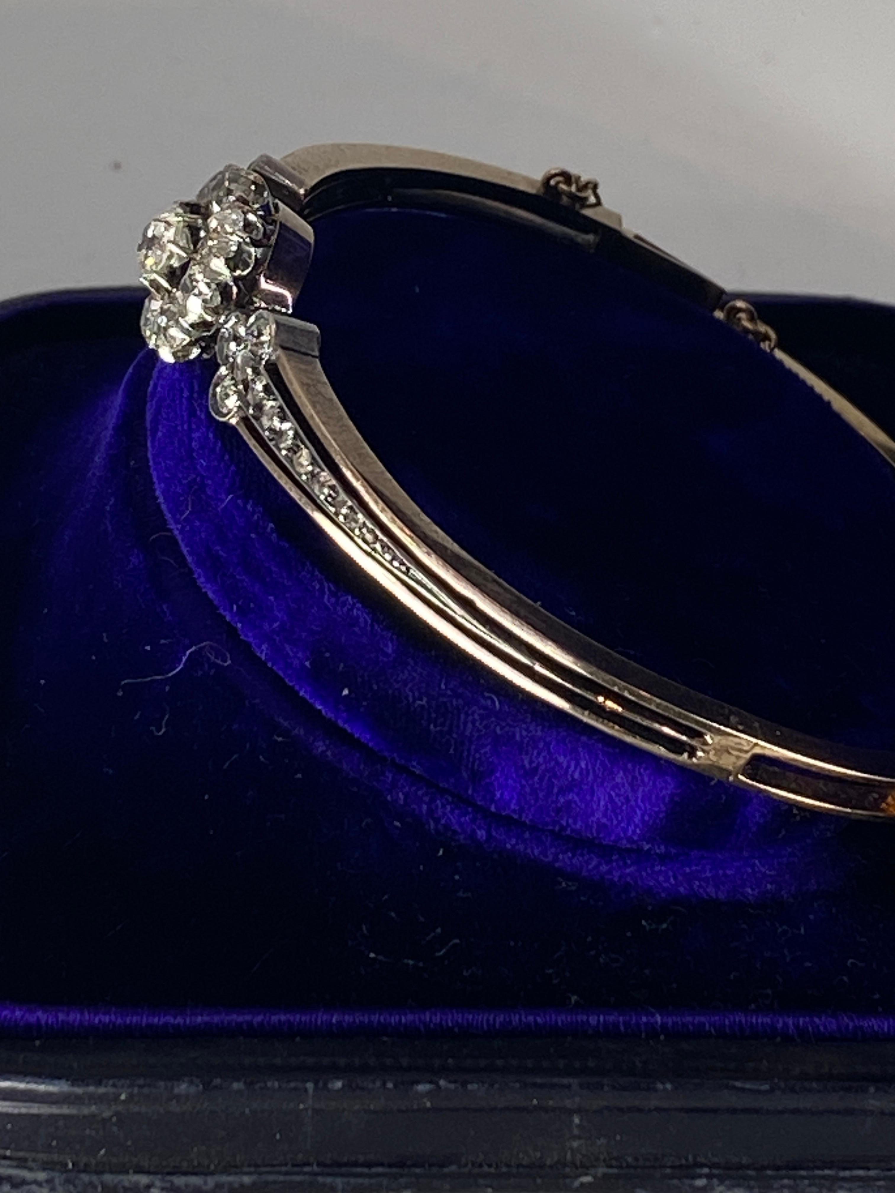 Bracelet En or 18 Carats En Diamants, Travail Français, Époque Napoléon III In Good Condition For Sale In VERSAILLES, FR