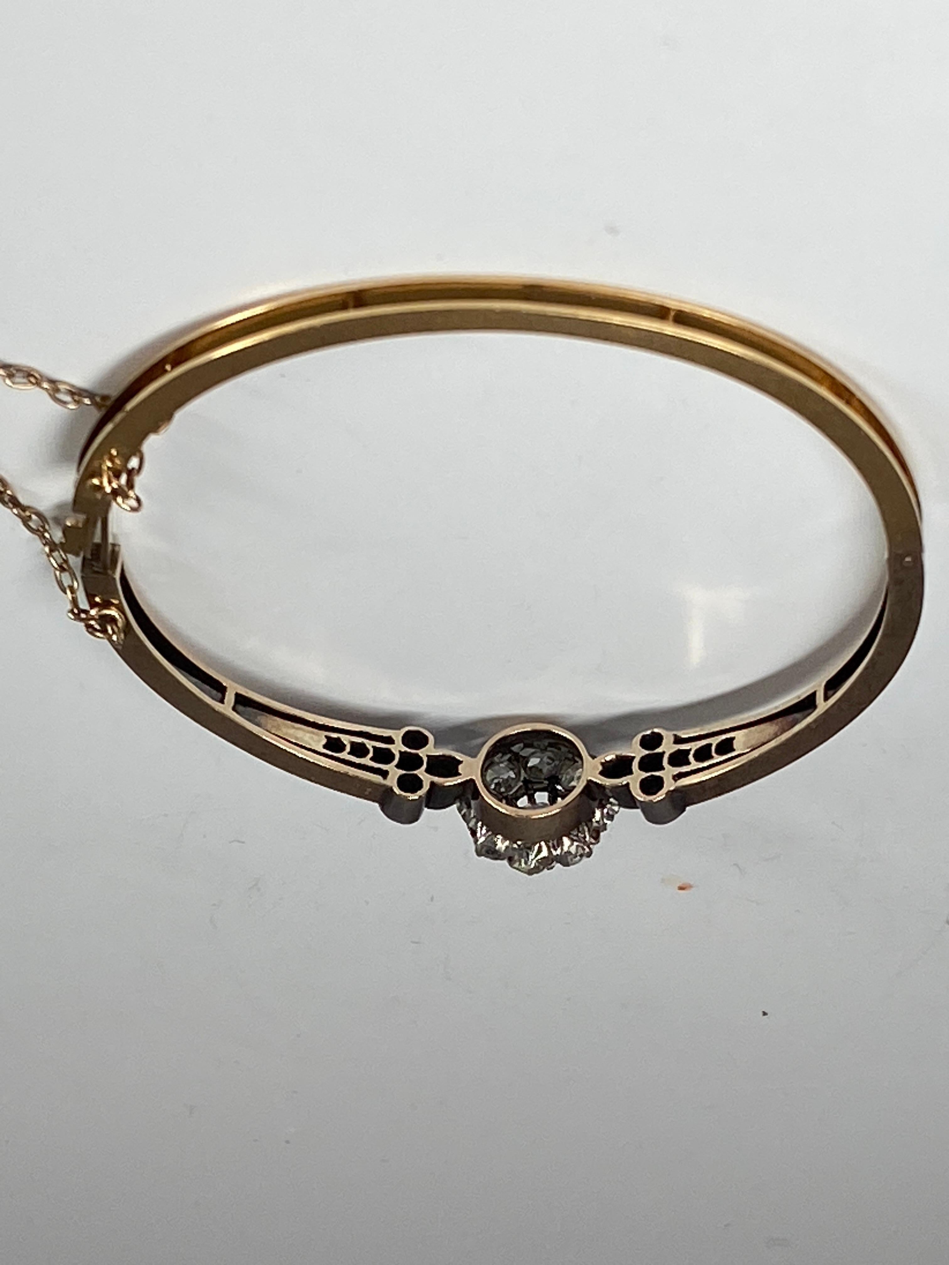 Women's or Men's Bracelet En or 18 Carats En Diamants, Travail Français, Époque Napoléon III For Sale