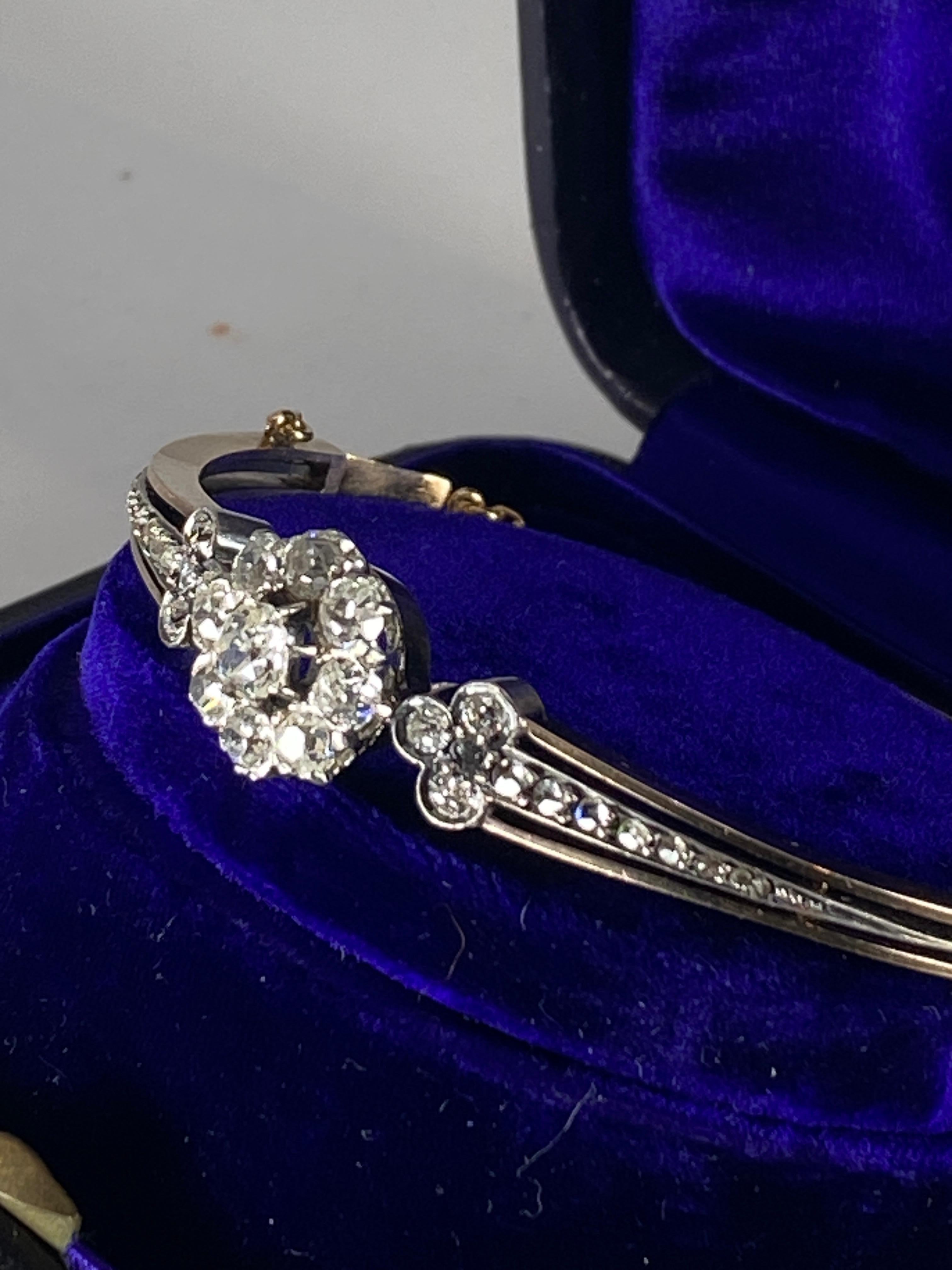 Bracelet En or 18 Carats En Diamants, Travail Français, Époque Napoléon III For Sale 1