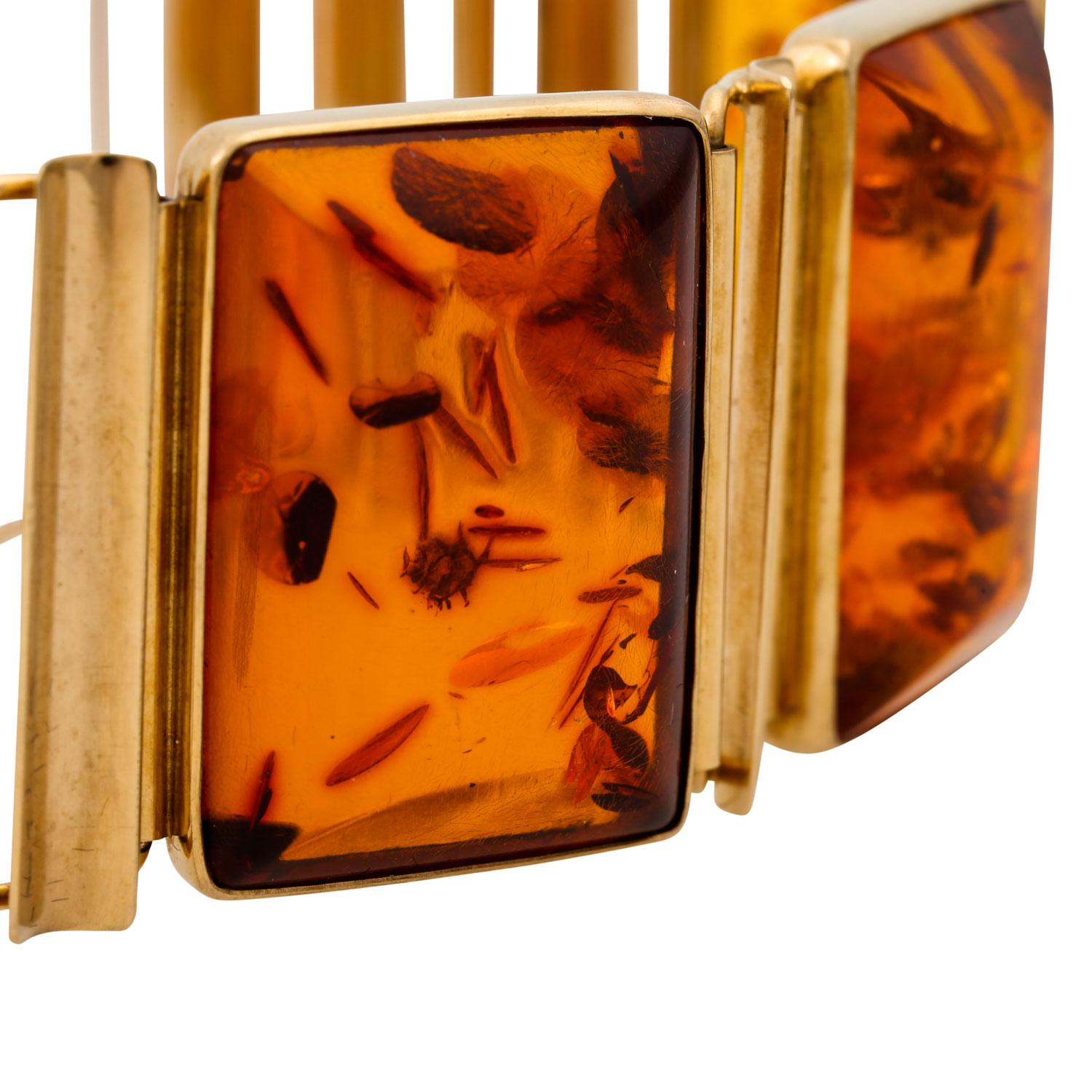 Armband, Esp. mit 6 Bernstein-Kabinen im Zustand „Hervorragend“ im Angebot in Stuttgart, BW