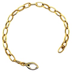 Bracelet français à petits maillons en or jaune 18 carats