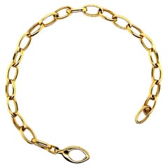 Bracelet French Curb Small Links Yellow Gold 18 Karat