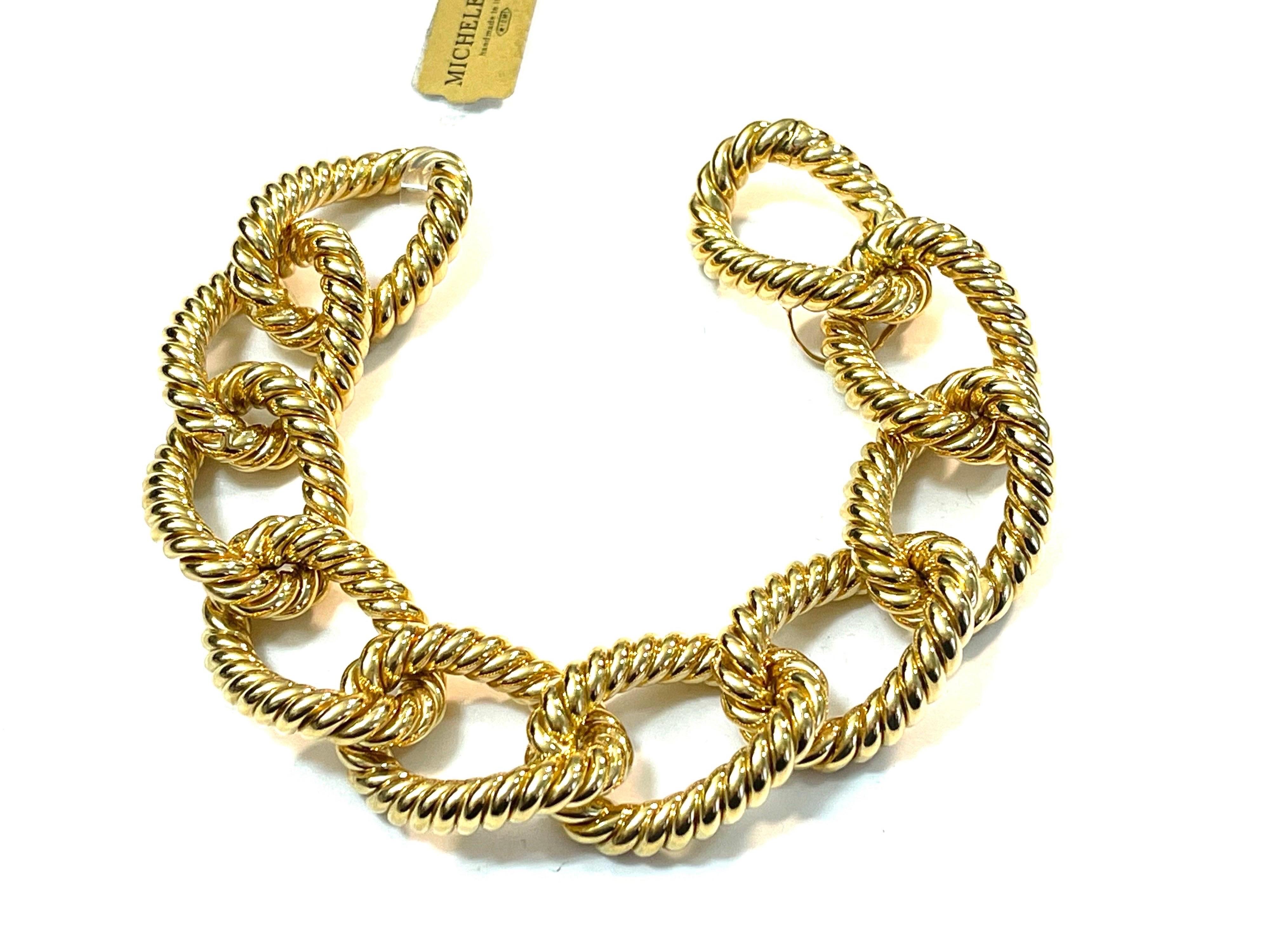 Rope bracelet in 18 kt  yellow gold 
This is a traditional collection in Micheletto 

the total weight of the gold is  gr 83.6

STAMP: 10 MI ITALY 750

The full set is available