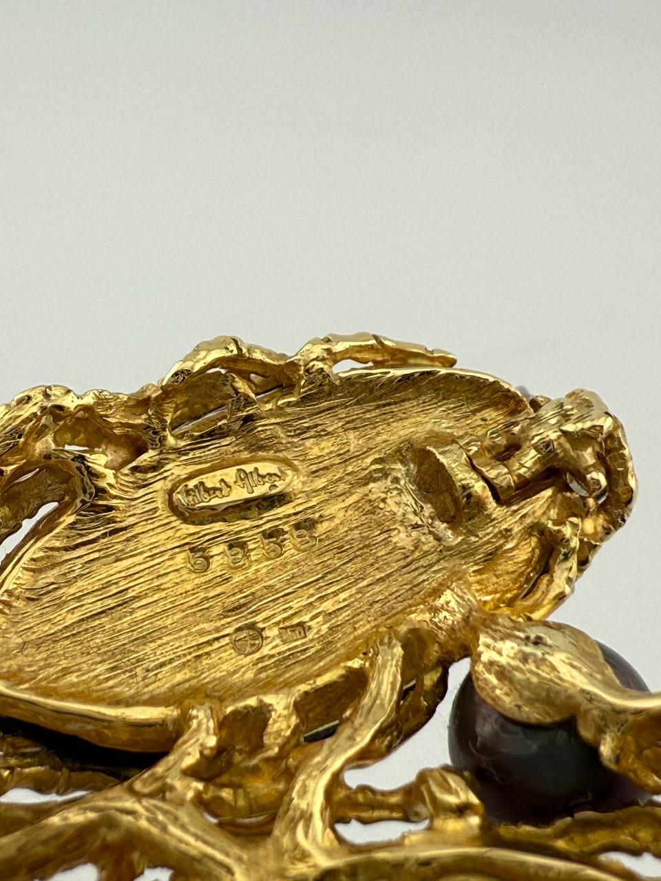 Armband Gilbert Albert Skarabäus-Käfermuschel & Gelbgold & Diamanten im Angebot 2