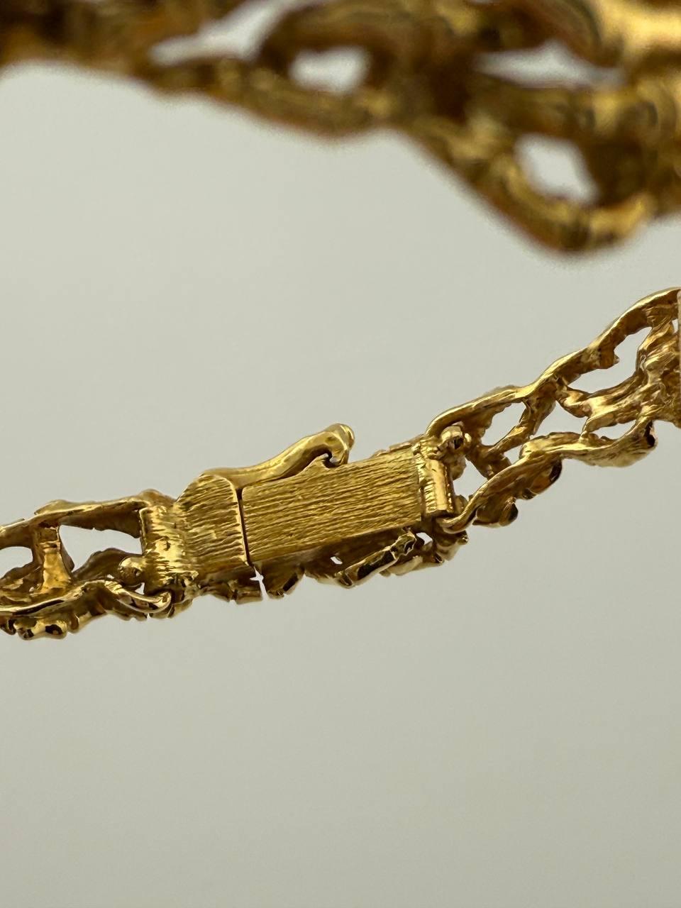 Armband Gilbert Albert Skarabäus-Käfermuschel & Gelbgold & Diamanten im Angebot 3