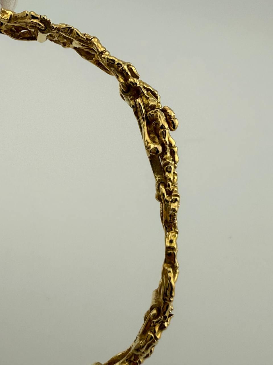 Armband Gilbert Albert Skarabäus-Käfermuschel & Gelbgold & Diamanten im Angebot 4