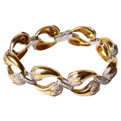 Bracelet Gold and Diamonds circa 1960 18k Gold