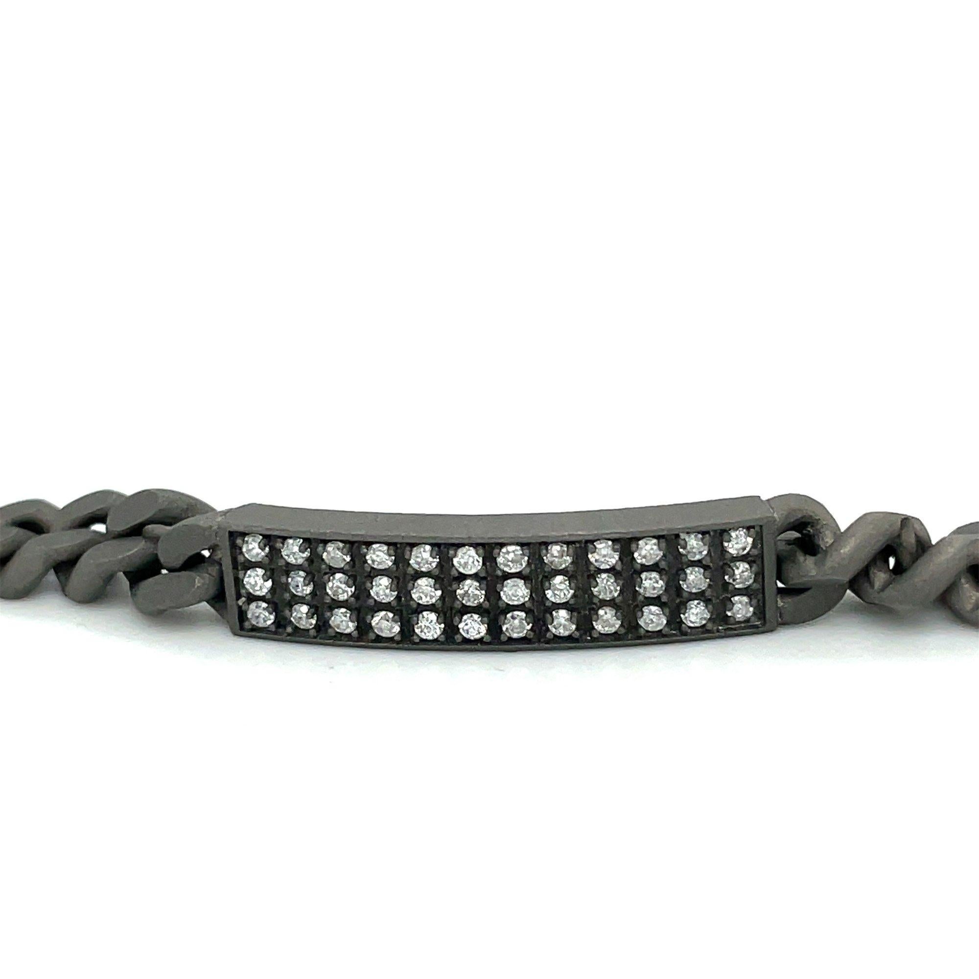 Contemporary Bracelet Groumette in Titanium For Sale