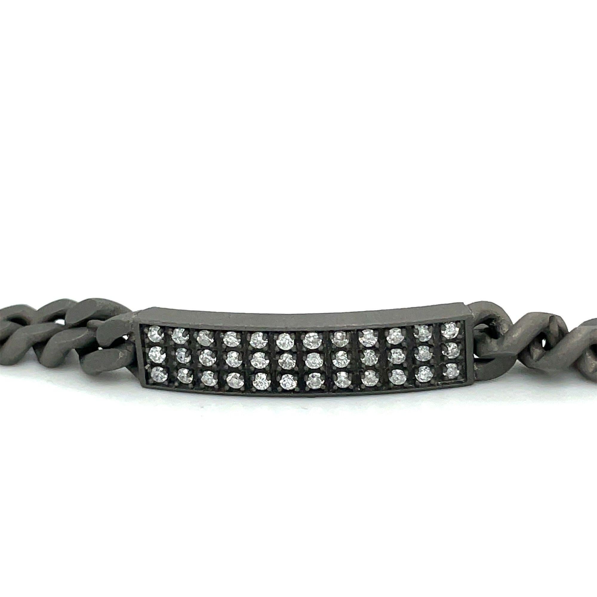 Contemporaneo Bracciale groumette in titanio in vendita