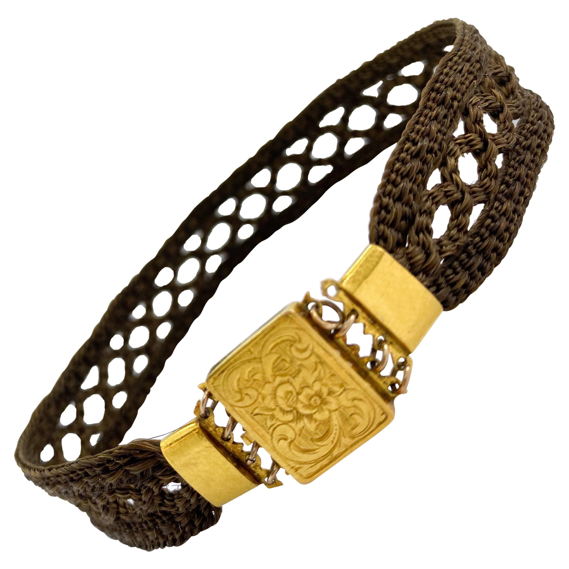 Bracelet Hair Jewelry 18k Gold with Clasp Helsinki Finland