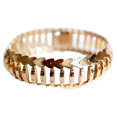 Bracelet Hearts Vintage 1960s in 18 Karat Yellow Gold