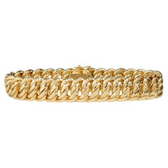 Bracelet en or jaune 18 carats à mailles américaines