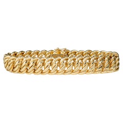 Armband aus 18 Karat Gelbgold in amerikanischem Netz