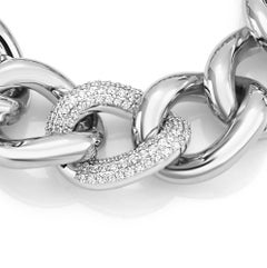Bracelet en or blanc 18 carats et diamants (S) - collection CLASSIC GROUMETTE*