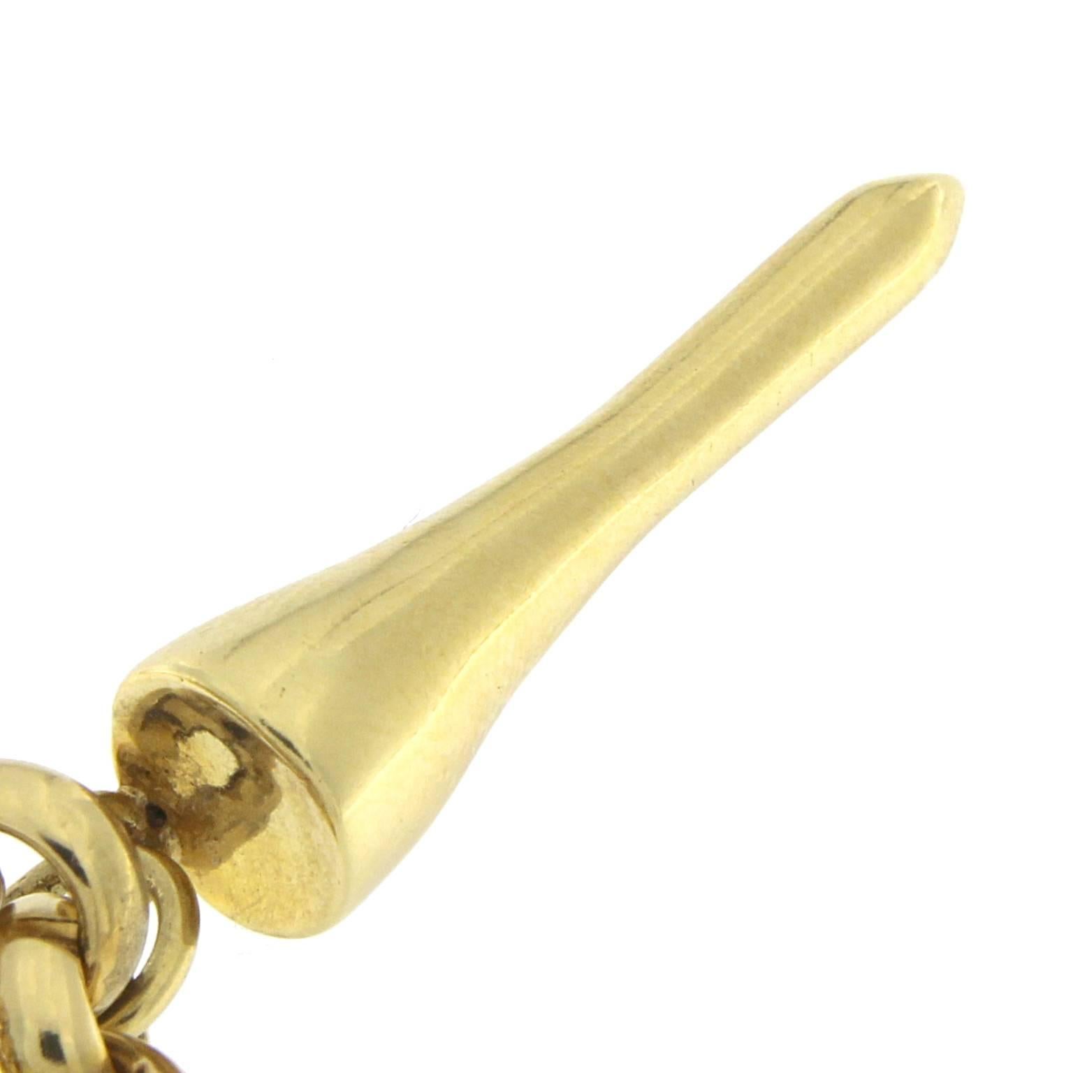 Bracelet à breloques de golf en or jaune 18 carats Pour femmes en vente