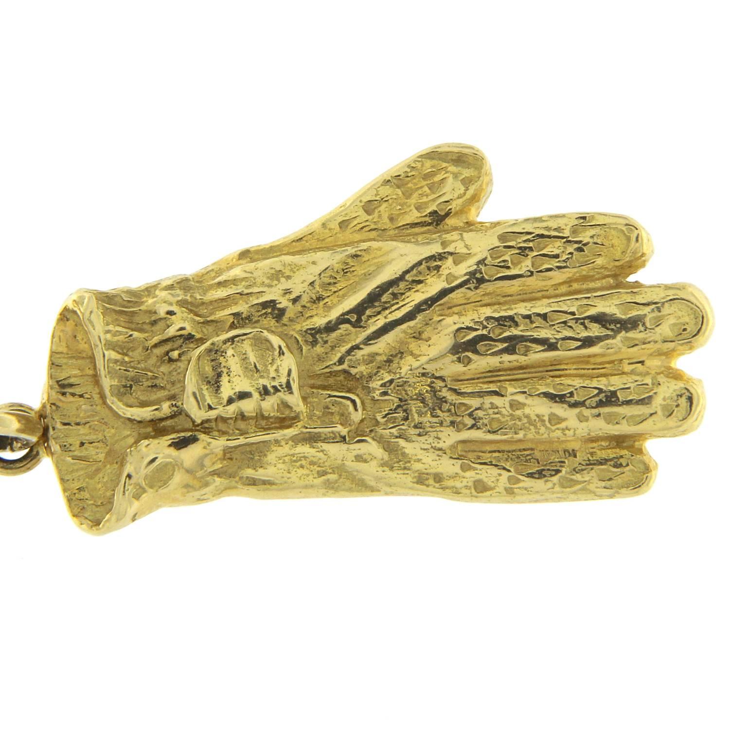 Women's Bracelet in 18 Karat Yellow Gold golf charm For Sale