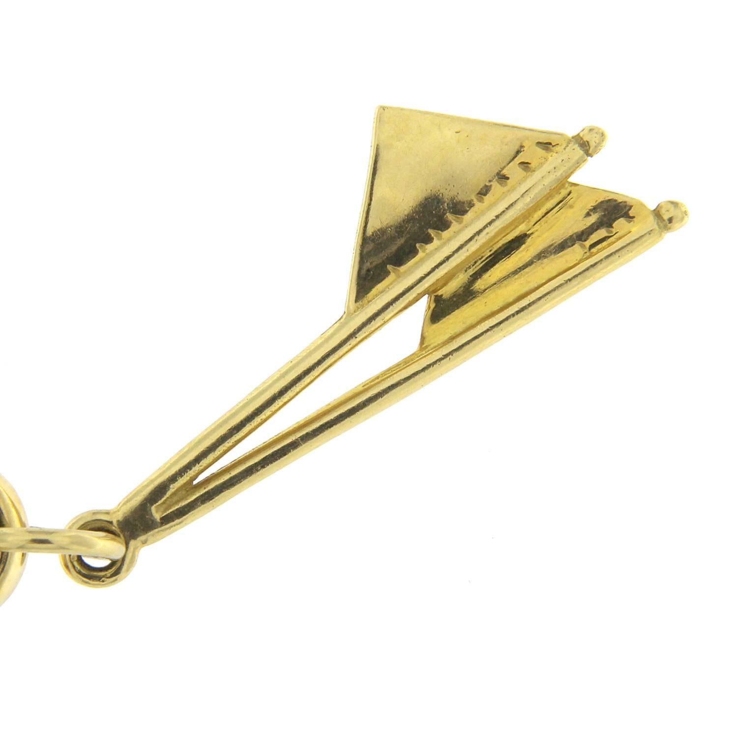 Bracelet in 18 Karat Yellow Gold golf charm For Sale 1