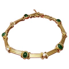 Bracelet in Gold, Emerald and Brilliant