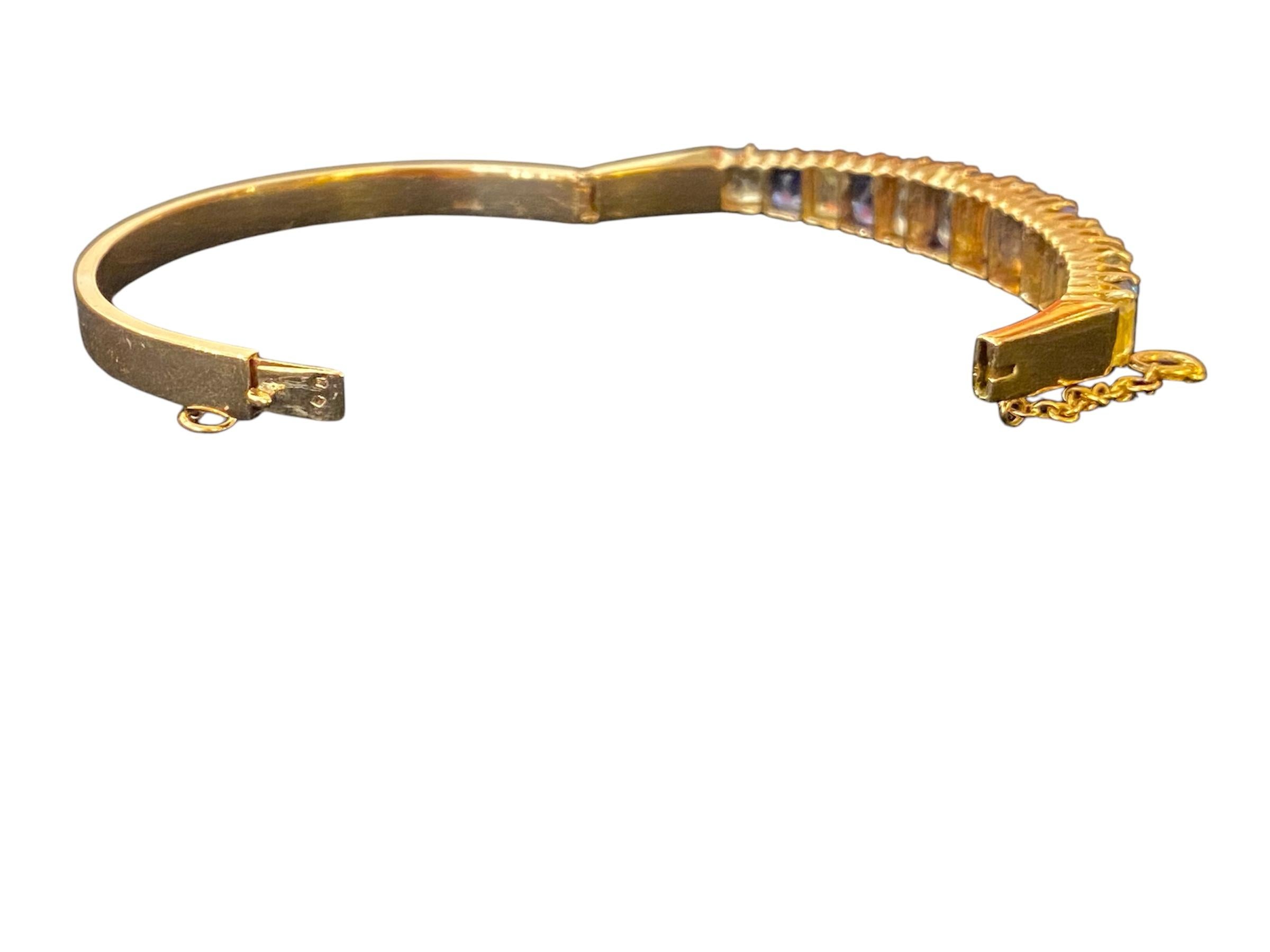 Pulsera de Oro, con Zafiros azules y amarillos en Bueno estado para la venta en Lisboa, PT