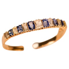 Bracelet en or, avec saphirs bleus et jaunes