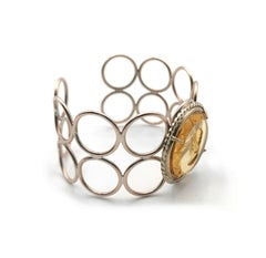Bracelet in Pure Bronze and Topaz Glass by Patrizia Daliana