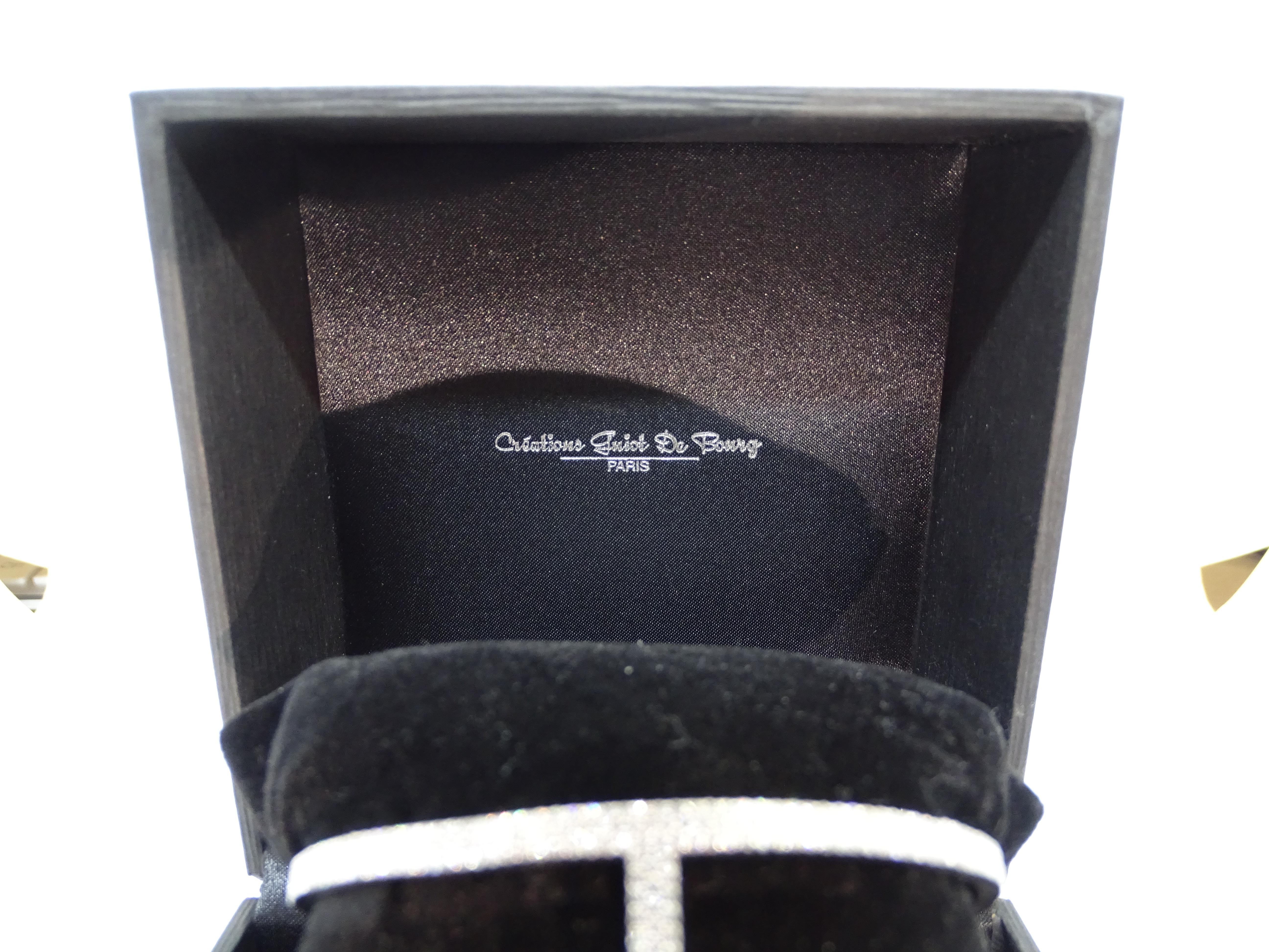 Bracciale in argento sterling e pavé di zirconi, Guiot de Bourg Parigi Francia in vendita 11