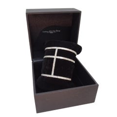 Pulsera de plata de ley y pavé de circonitas, Guiot de Bourg París Francia