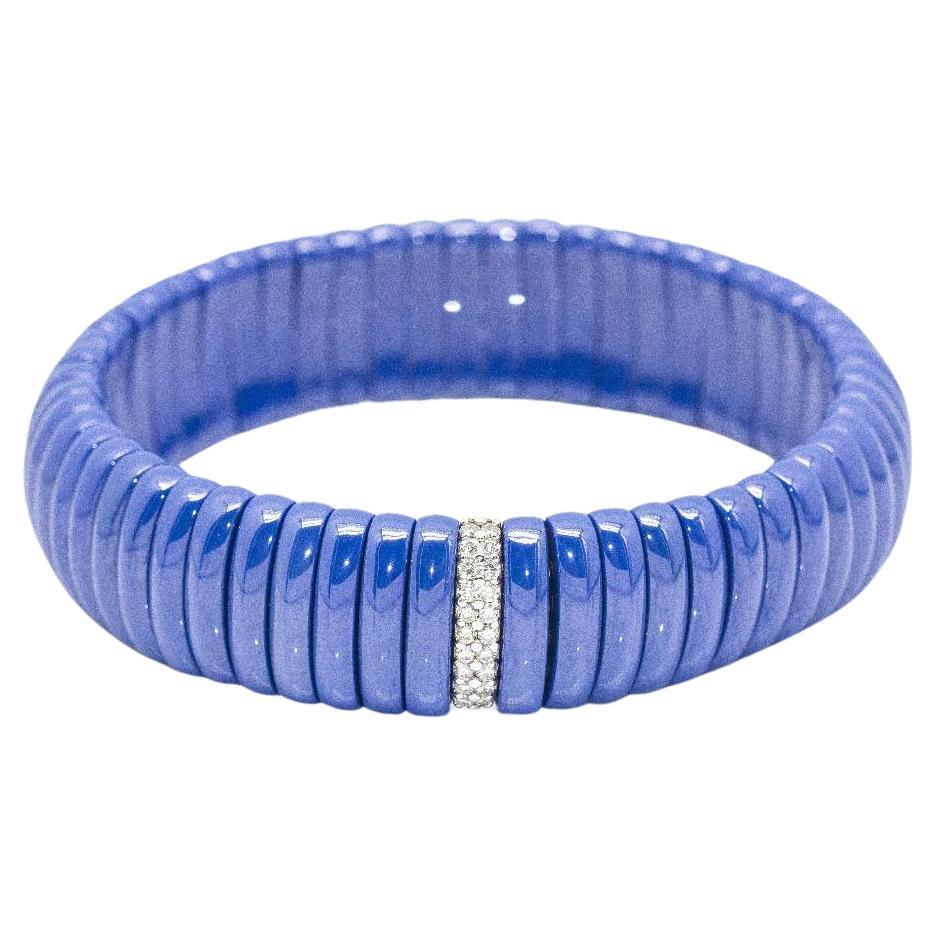 Bracelet JARRETIERE Ceramic blue Diamonds