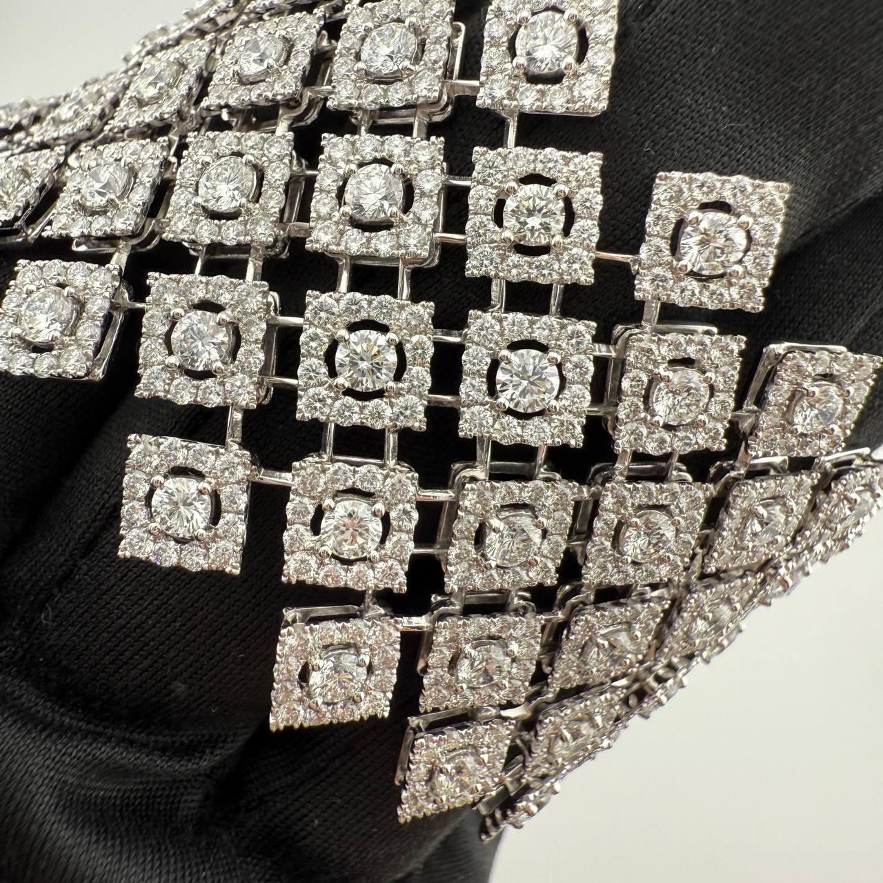 Armband Maximilian Stück Unikat 19, 72 ct. Runde Diamanten & Weißgold Damen im Angebot