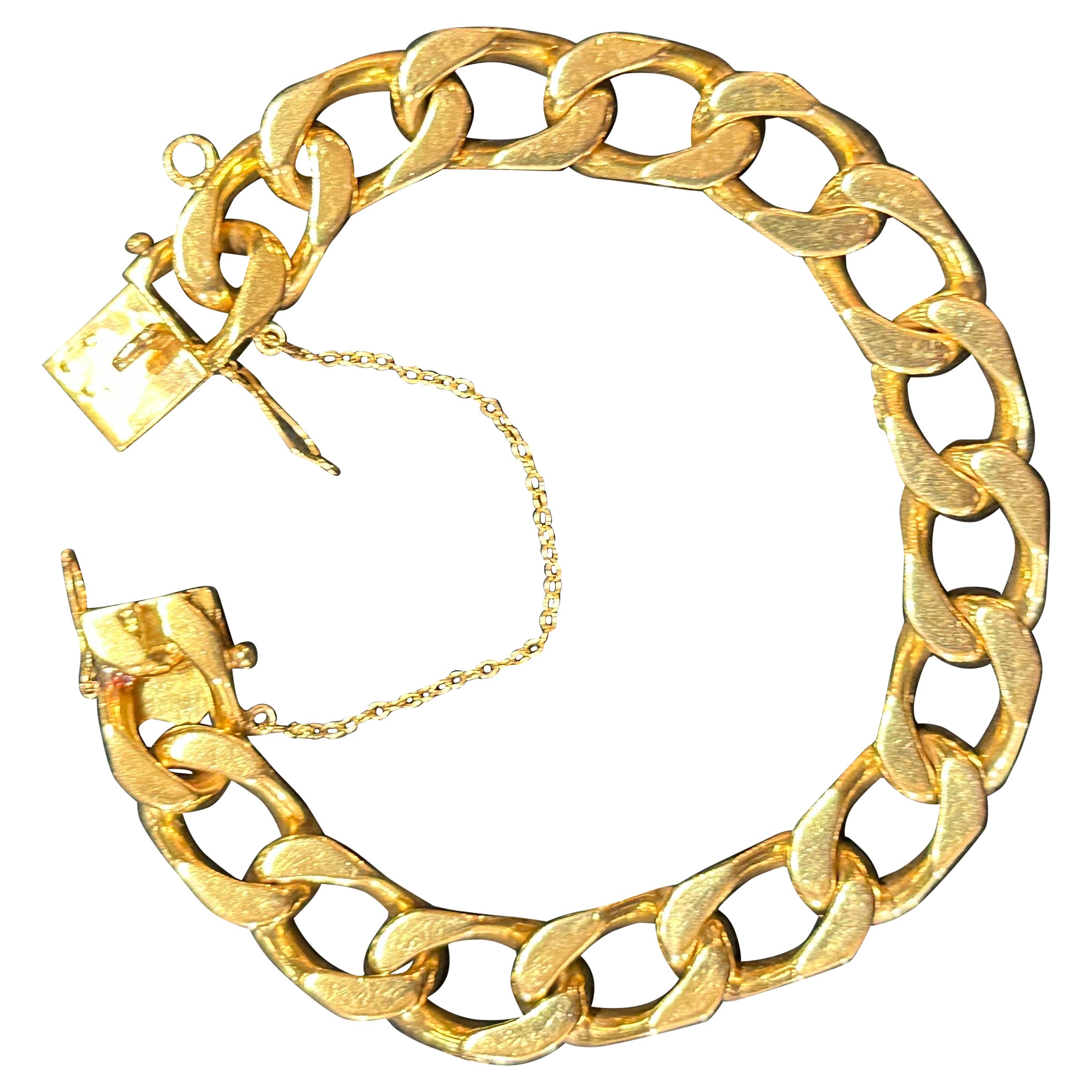 Bracelet Mesh Gourmette Year 1960 Solid Gold 18 Carats