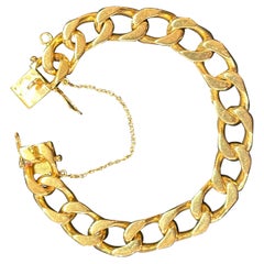 Bracelet Mesh Gourmette Year 1960 Solid Gold 18 Carats