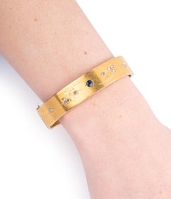 Bracelet Napoléon III en or 18 carats, saphir et diamants