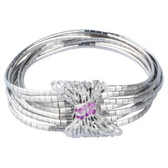 Bracelet noeud en or blanc 18 carats de l’époque Art-Déco