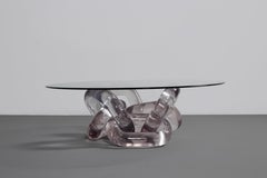Bracelet, Resin Coffee Table with Glass Top by Hua Wang