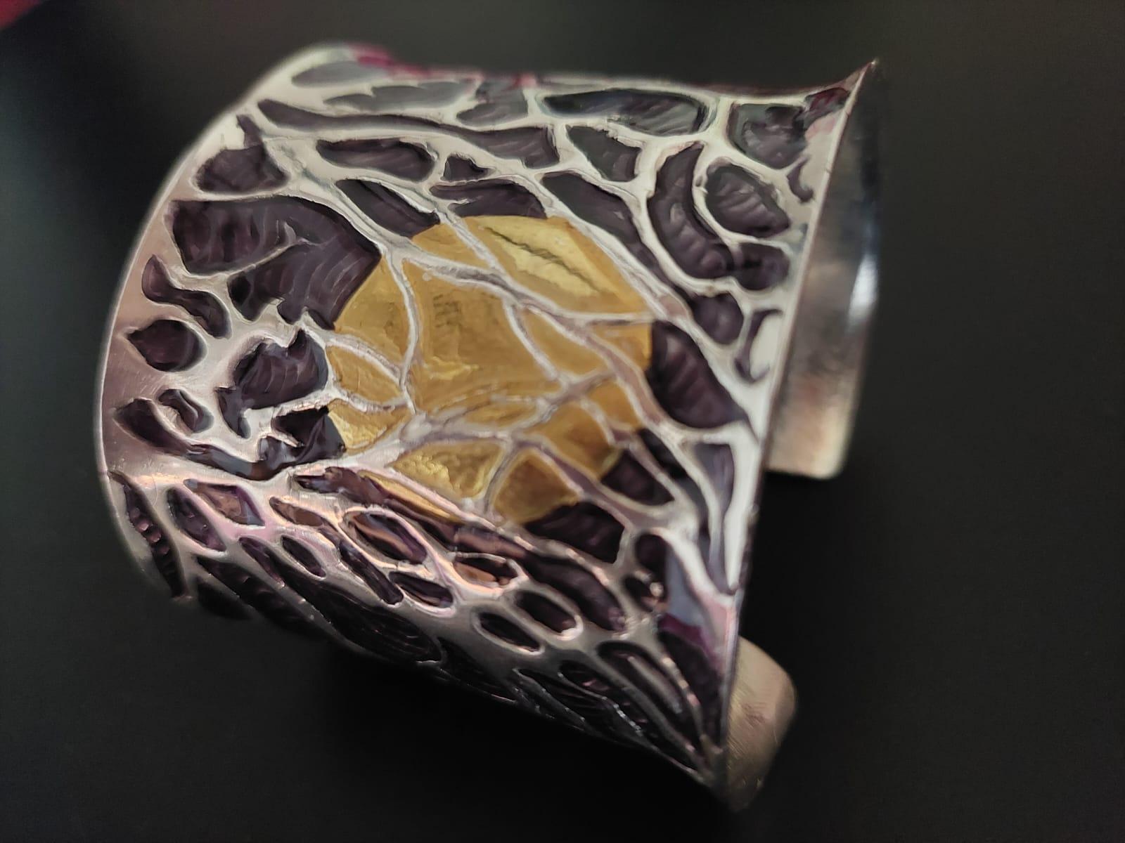 Bracelet, corail noir de Schiava, argent, cadeau de luxe fait à la main, Italie en vente 9