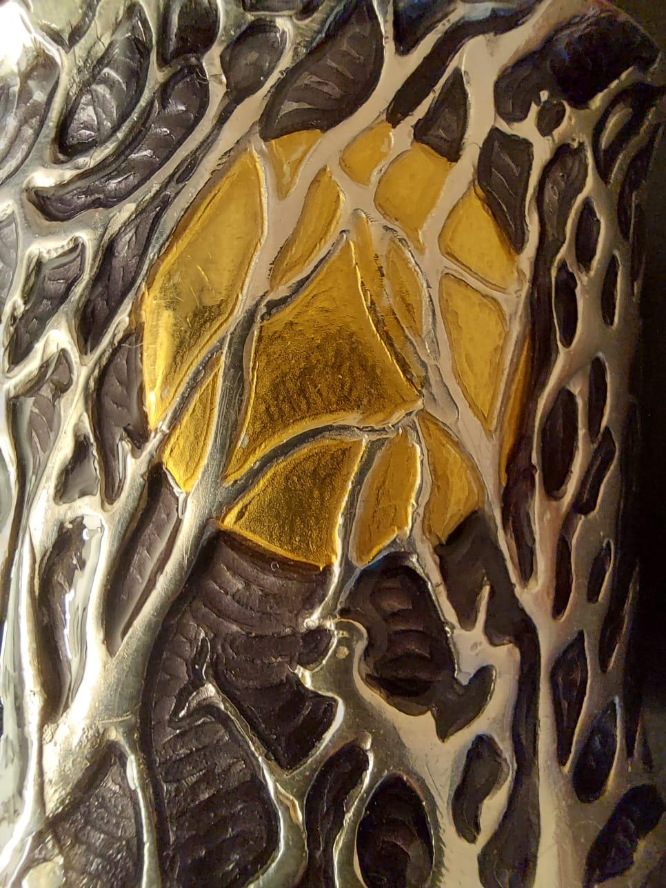 Artiste Bracelet, corail noir de Schiava, argent, cadeau de luxe fait à la main, Italie en vente