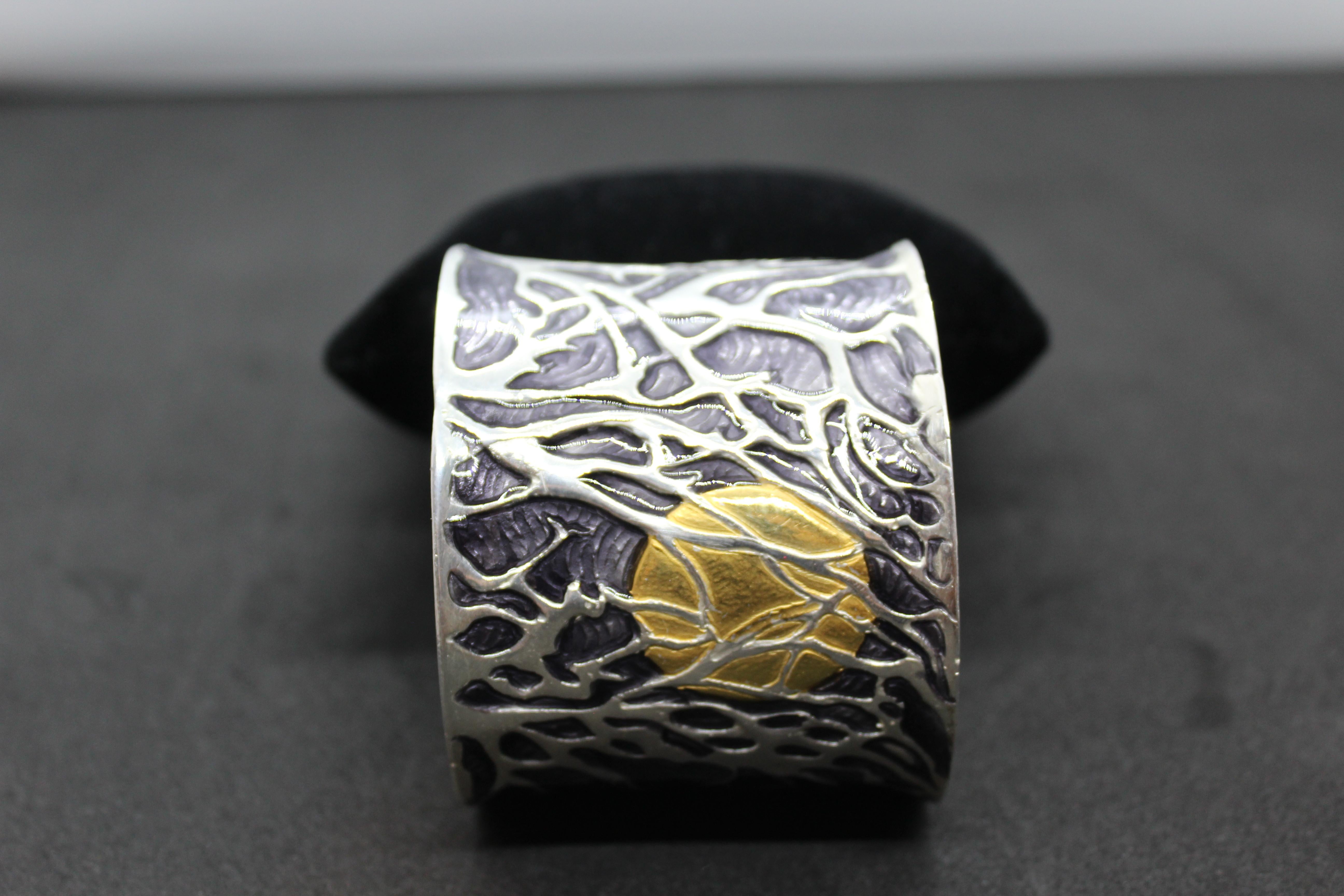 Bracelet, corail noir de Schiava, argent, cadeau de luxe fait à la main, Italie en vente 3